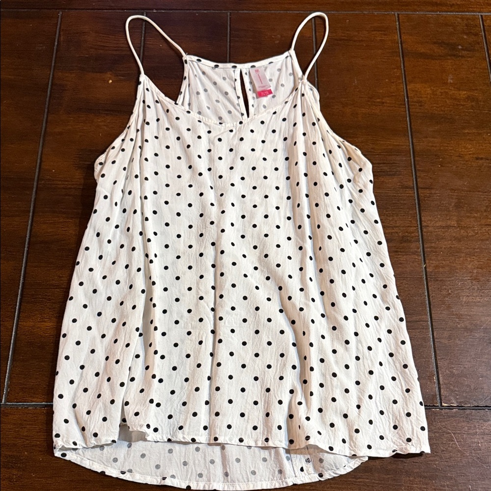 No Boundaries Black and White Polka Dot Camisole